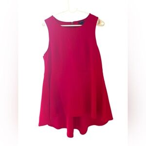 Torrid‎ High/Low Top Womens 1X Pink Textured Ponte Peplum Sleeveless